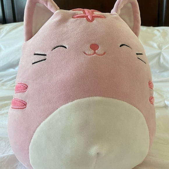 Squishmallow paulita the cat pink tabby closed eyes 8” - Picture 5 of 10
